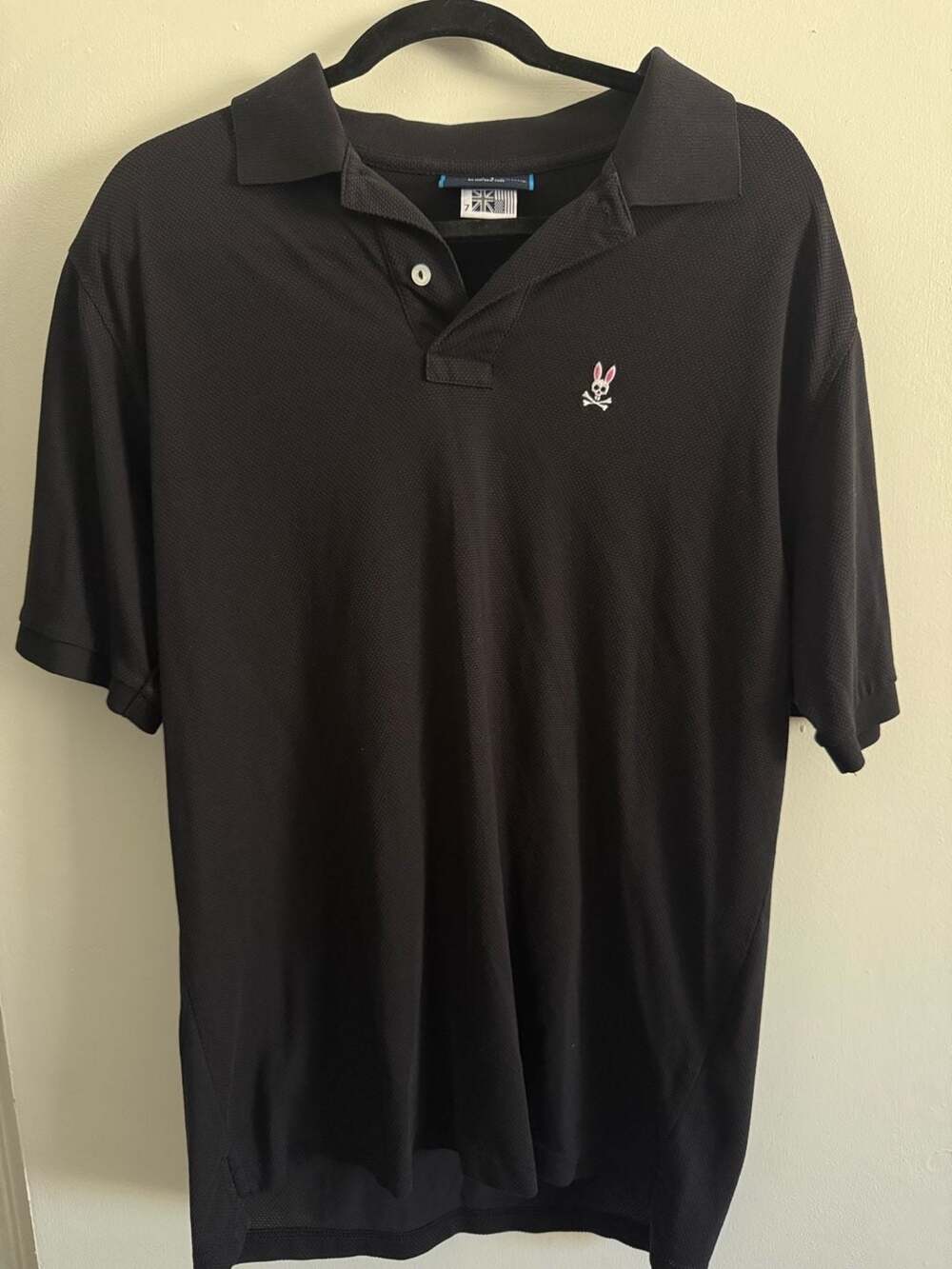 Psycho Bunny Black Classic Polo Shirt Size 7